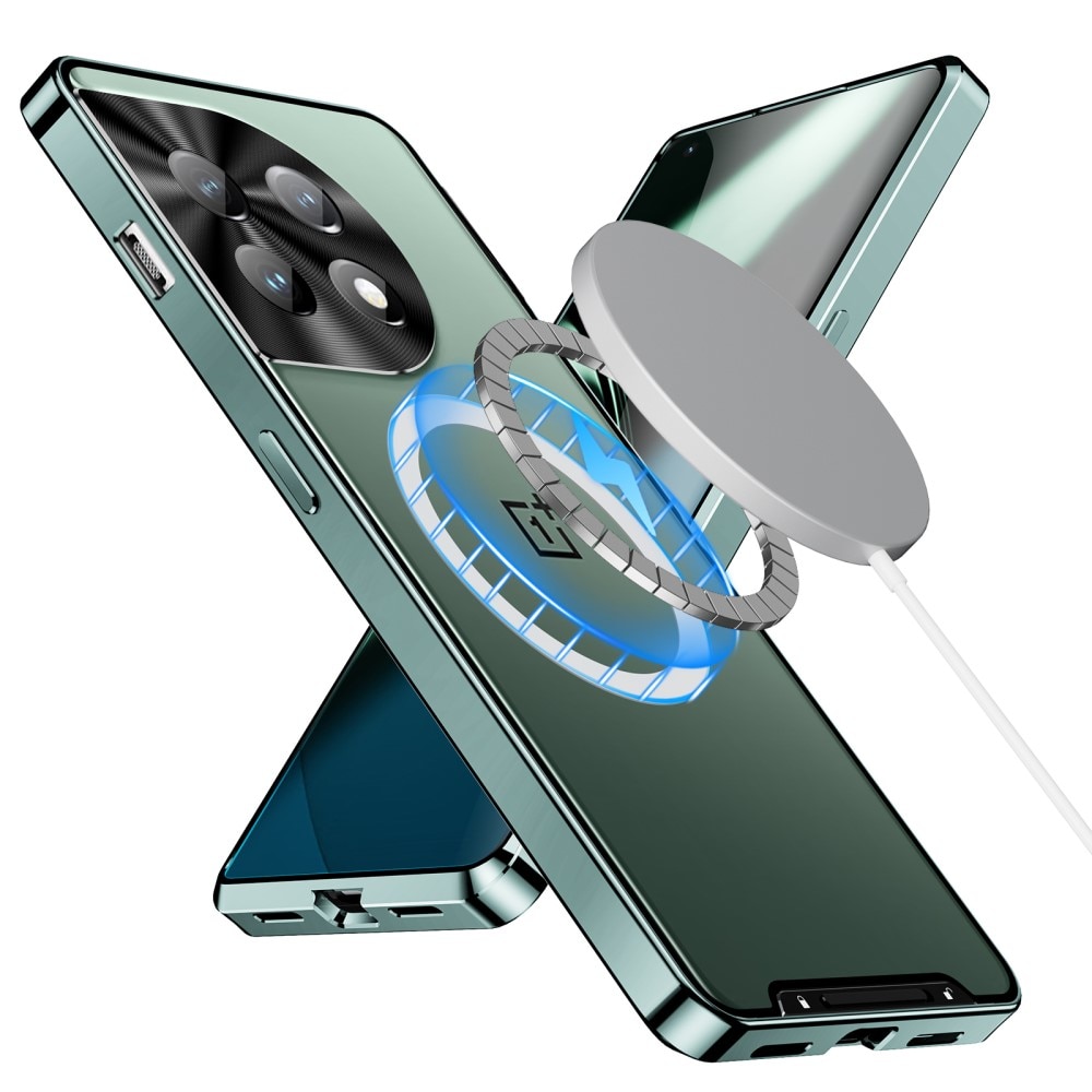 Husa de protectie pentru camera pentru OnePlus 12 5G, XGSM, CamShield MagSafe, TPU, transparenta/verde