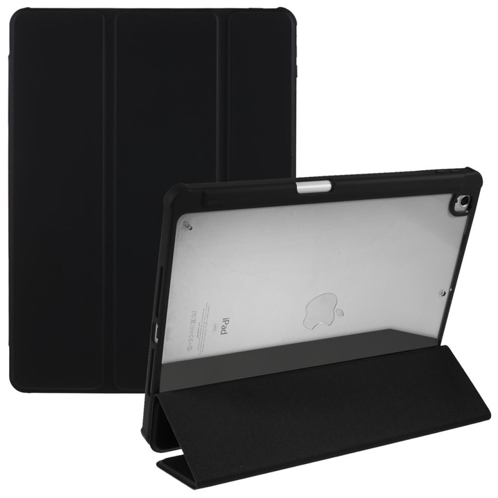 Husa tableta XGSM Smartcase Hybrid pentru iPad 10.2 2021/2020/2019, cu suport pentru rysik, negru