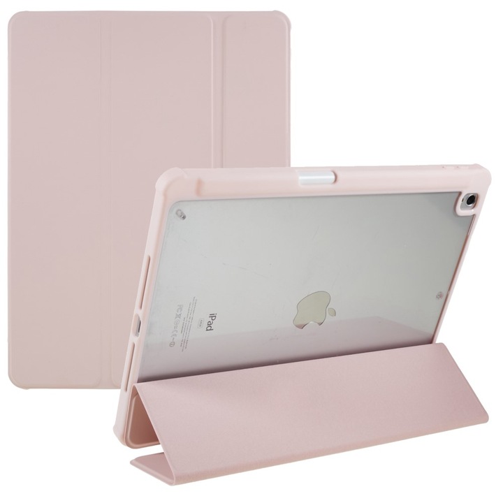 Husa tableta pentru iPad 10.2, XGSM, Smartcase Hybrid, roz
