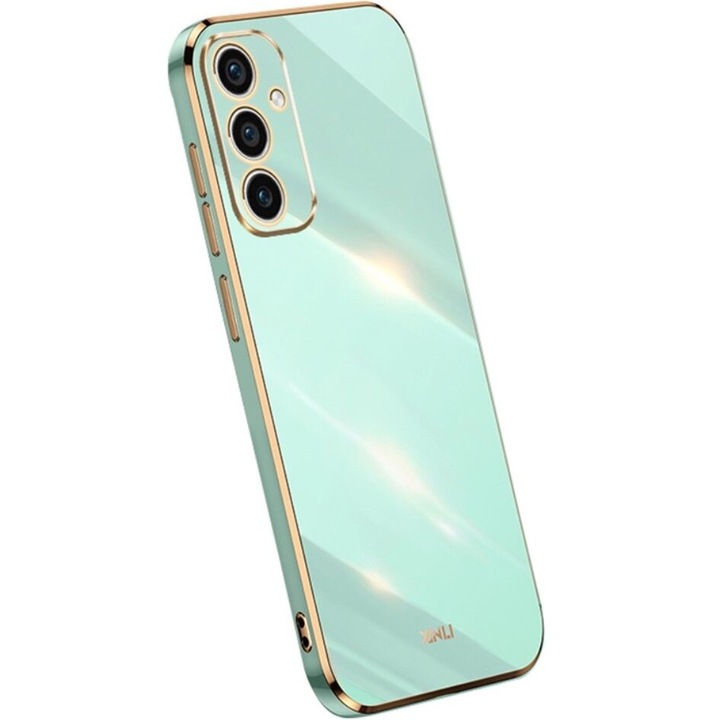 Husa telefon, XGSM, Compatibil cu Samsung Galaxy A35 5G, Glamour CamShield, Silicon, Verde menta
