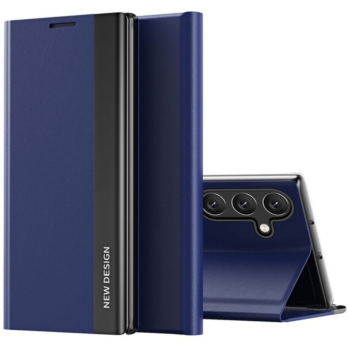 Husa telefon XGSM pentru Samsung Galaxy A35 5G, cu clapa magnetica, granat, functie suport, piele ecologica