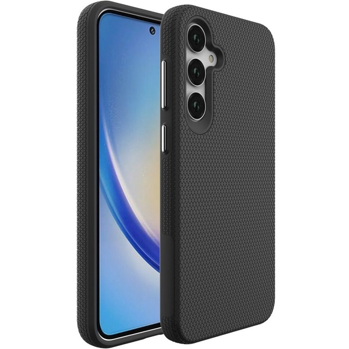 Husa telefon, XGSM, Compatibil cu Samsung Galaxy A35 5G, Dual Armored, TPU, Negru