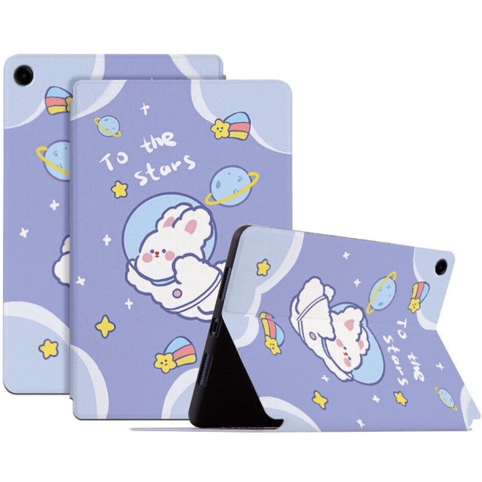 Husa tableta pentru Samsung Galaxy Tab A9+, XGSM, piele ecologica, functie stand, multicolor