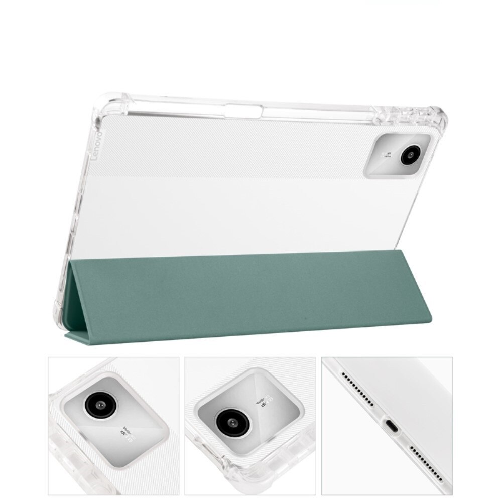 Husa tableta XGSM pentru Lenovo Tab M11, tri-fold, verde inchis