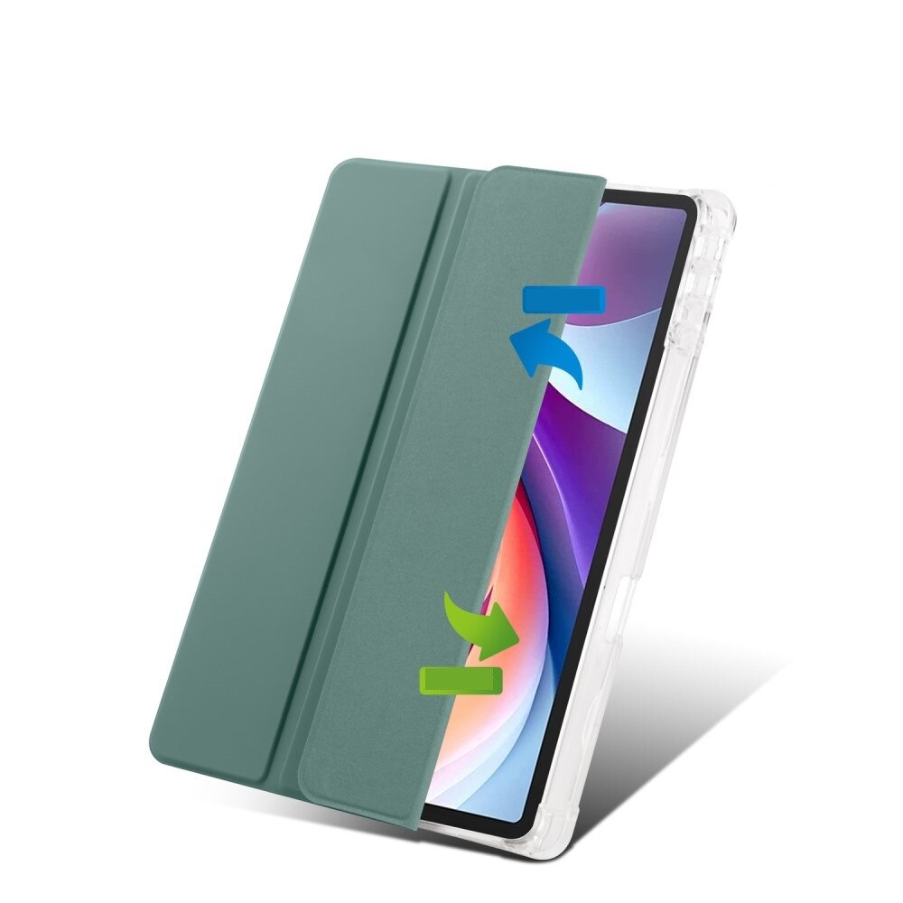 Husa tableta XGSM pentru Lenovo Tab M11, tri-fold, verde inchis