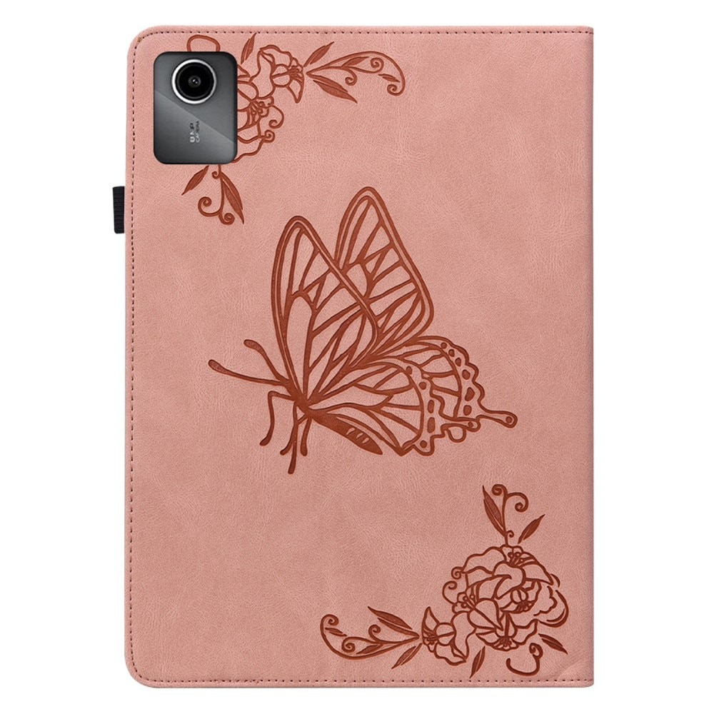 Husa tableta, XGSM, Butterfly, Compatibil cu Lenovo Tab M11, Piele ecologica, Functie stand, Roz