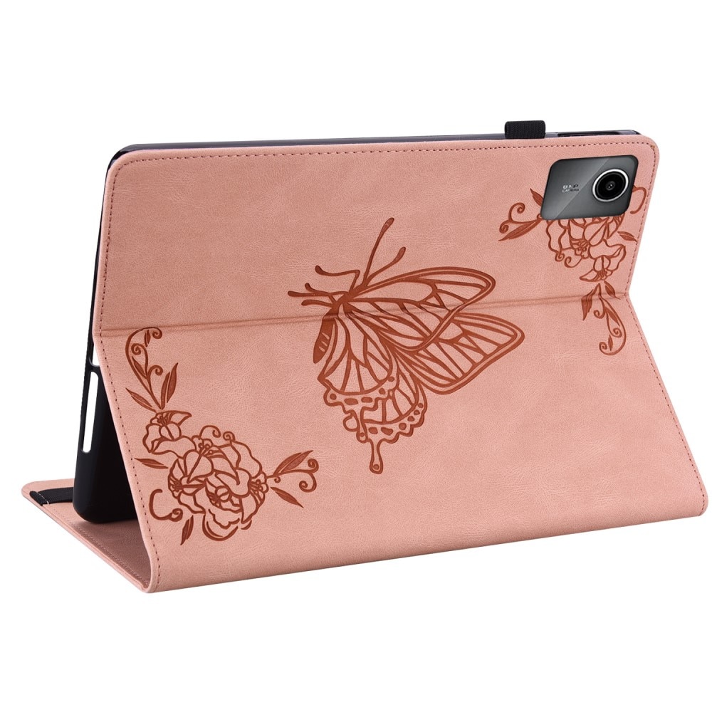 Husa tableta, XGSM, Butterfly, Compatibil cu Lenovo Tab M11, Piele ecologica, Functie stand, Roz