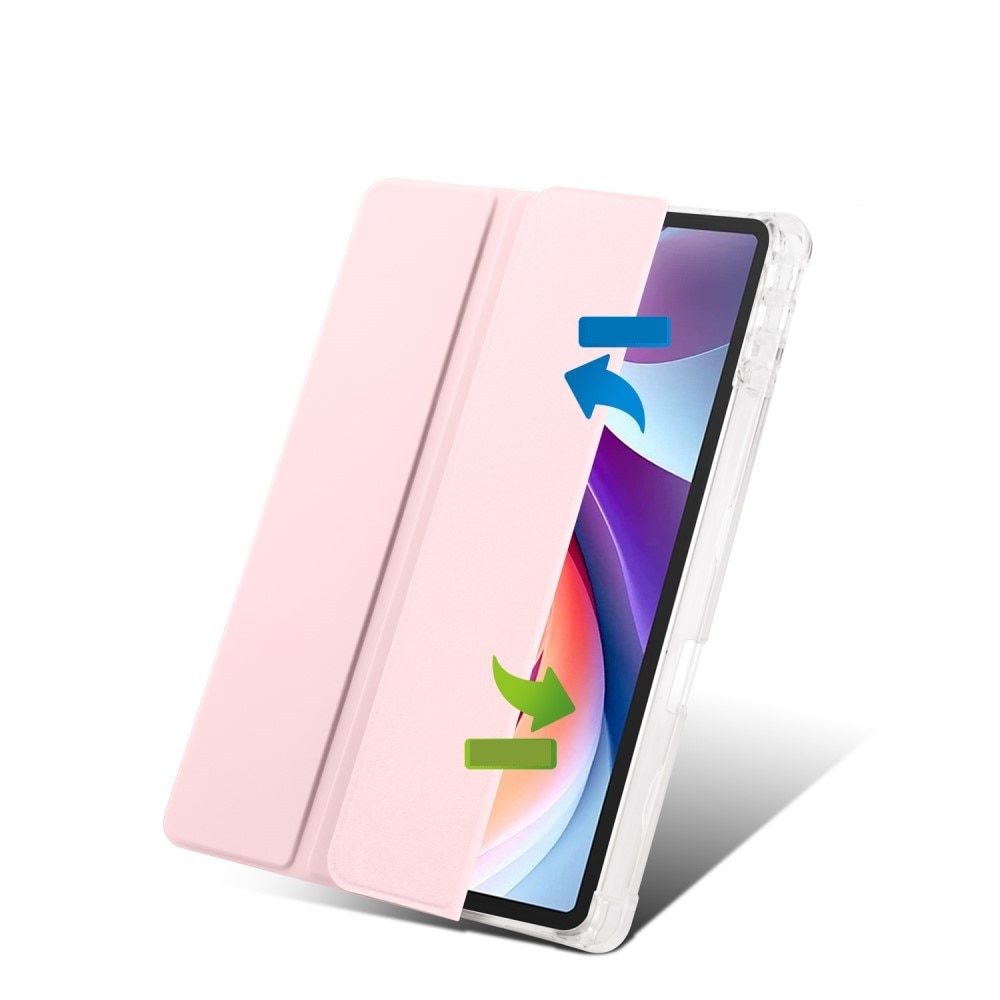 Husa tableta XGSM Smartcase Hybrid pentru Lenovo Tab M11, roz, tri-fold