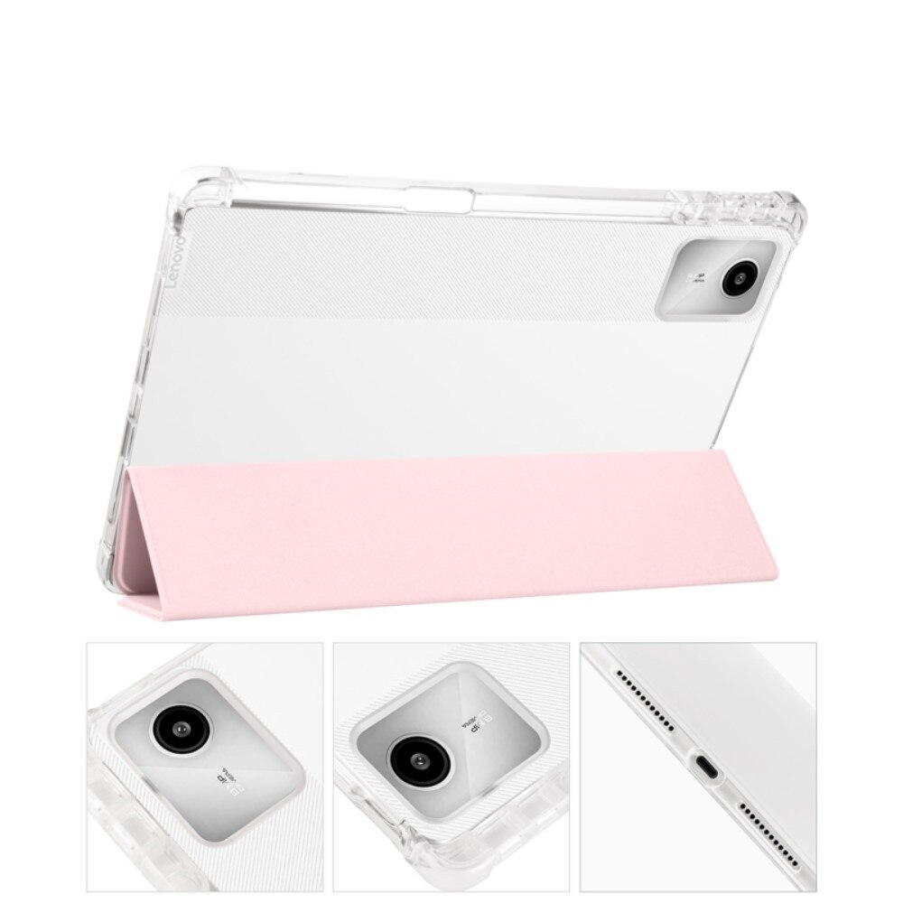 Husa tableta XGSM Smartcase Hybrid pentru Lenovo Tab M11, roz, tri-fold