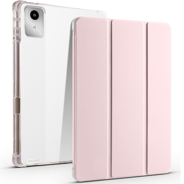 Husa tableta XGSM Smartcase Hybrid pentru Lenovo Tab M11, roz, tri-fold