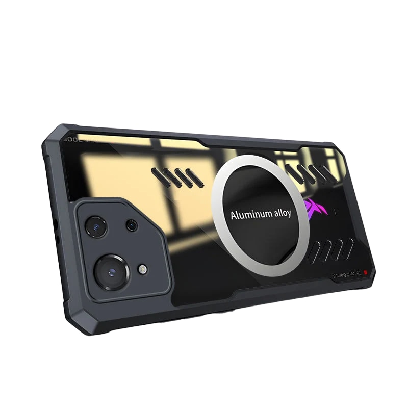Husa telefon, XGSM, Compatibil cu ASUS ROG Phone 8 Pro, Policarbonat, Transparent/Negru