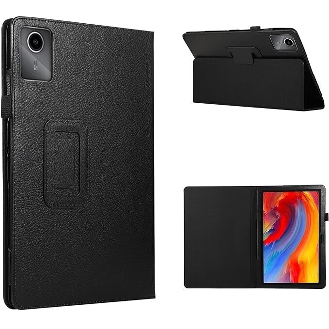 Husa bi-fold pentru tableta Lenovo Tab M11, XGSM, cu suport, loc pentru stylus, negru
