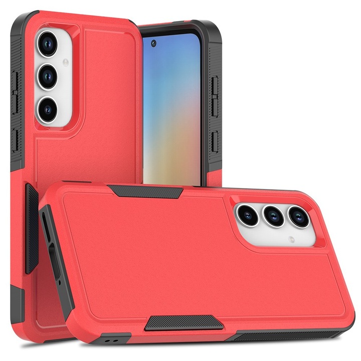 Husa telefon XGSM pentru Samsung Galaxy A35 5G, protectie duala, rosie, dimensiuni precise