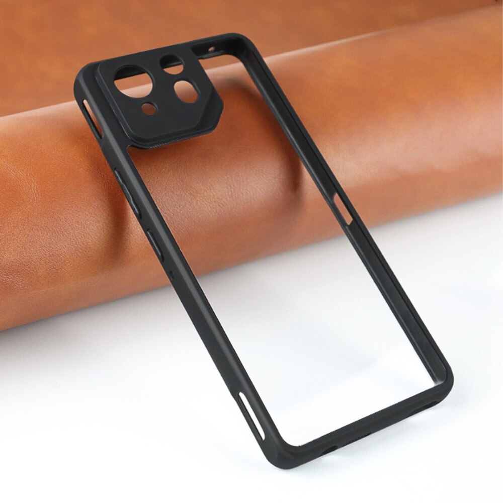 Husa de telefon cu protectie de camera pentru ASUS ROG Phone 8 Pro, XGSM Fusion Hybrid, policarbonat, transparent/negru