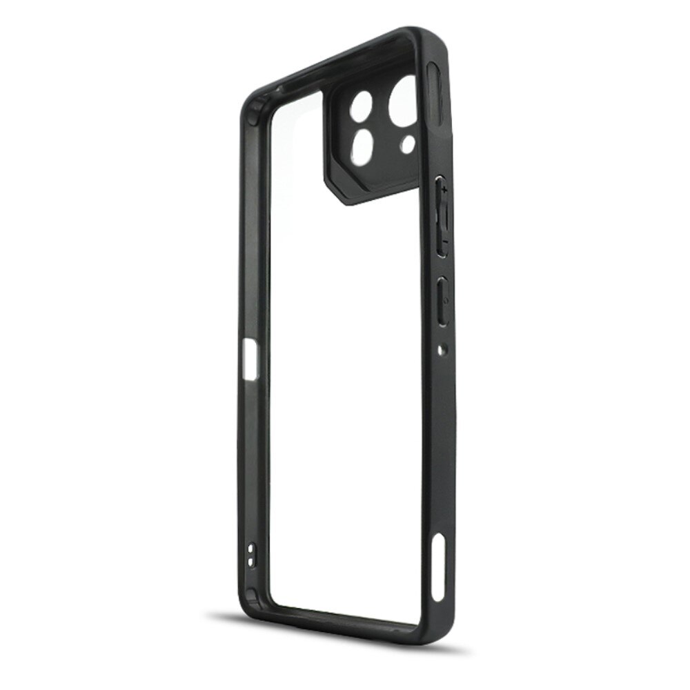 Husa de telefon cu protectie de camera pentru ASUS ROG Phone 8 Pro, XGSM Fusion Hybrid, policarbonat, transparent/negru