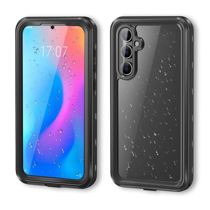 Husa de protectie pentru Samsung Galaxy A55 5G, Redpepper, plastic, IP68, negru
