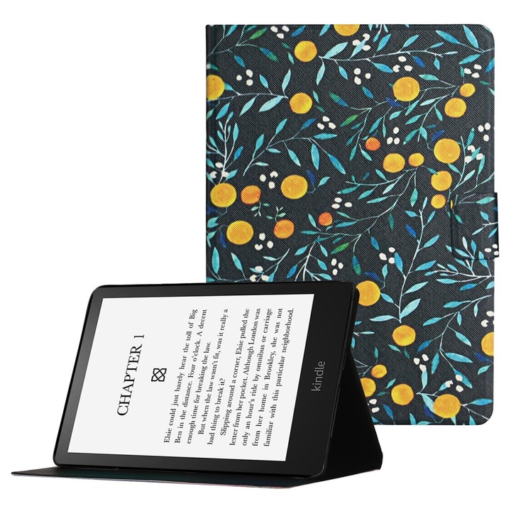 Husa rabatabila pentru Amazon Kindle Paperwhite V / 5 2021, fruct galben