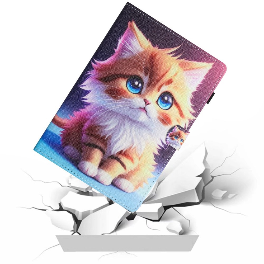 Husa tableta, XGSM, Silicon, Pentru Lenovo Tab M11, Functie stand, Design pisica, Multicolor