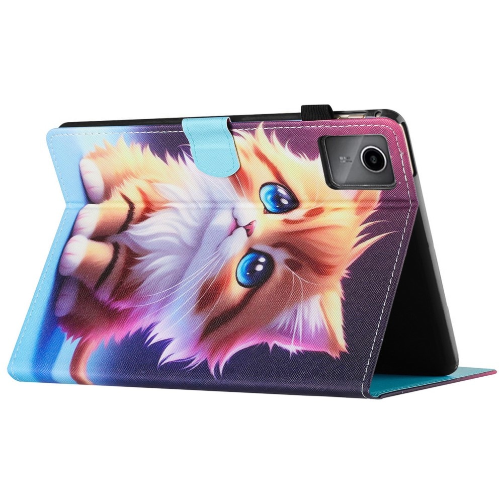 Husa tableta, XGSM, Silicon, Pentru Lenovo Tab M11, Functie stand, Design pisica, Multicolor