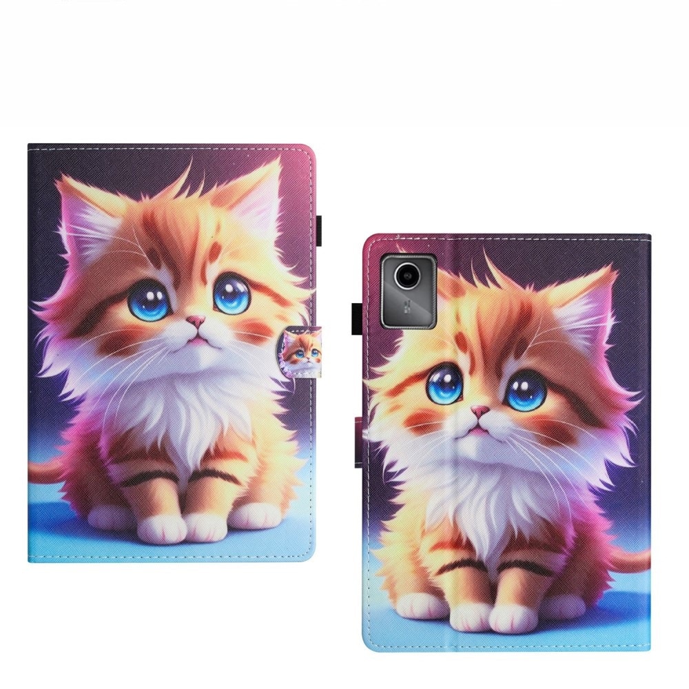Husa tableta, XGSM, Silicon, Pentru Lenovo Tab M11, Functie stand, Design pisica, Multicolor