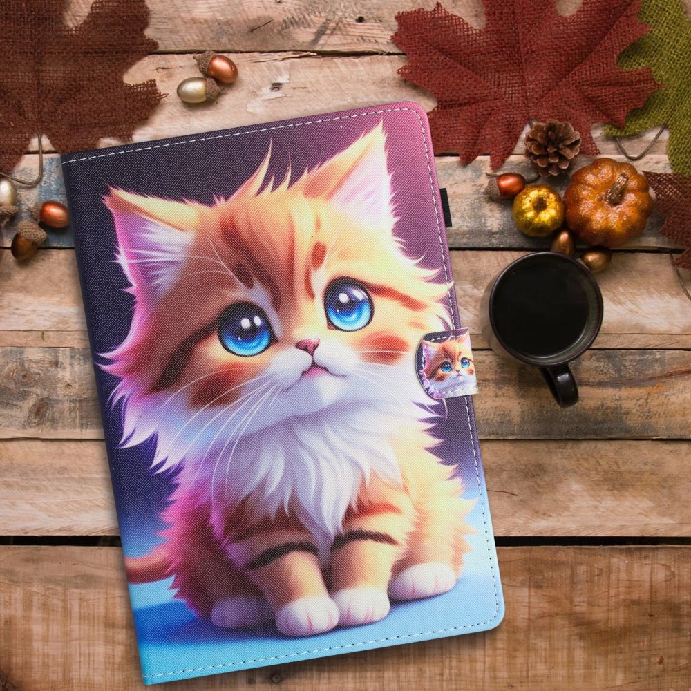 Husa tableta, XGSM, Silicon, Pentru Lenovo Tab M11, Functie stand, Design pisica, Multicolor