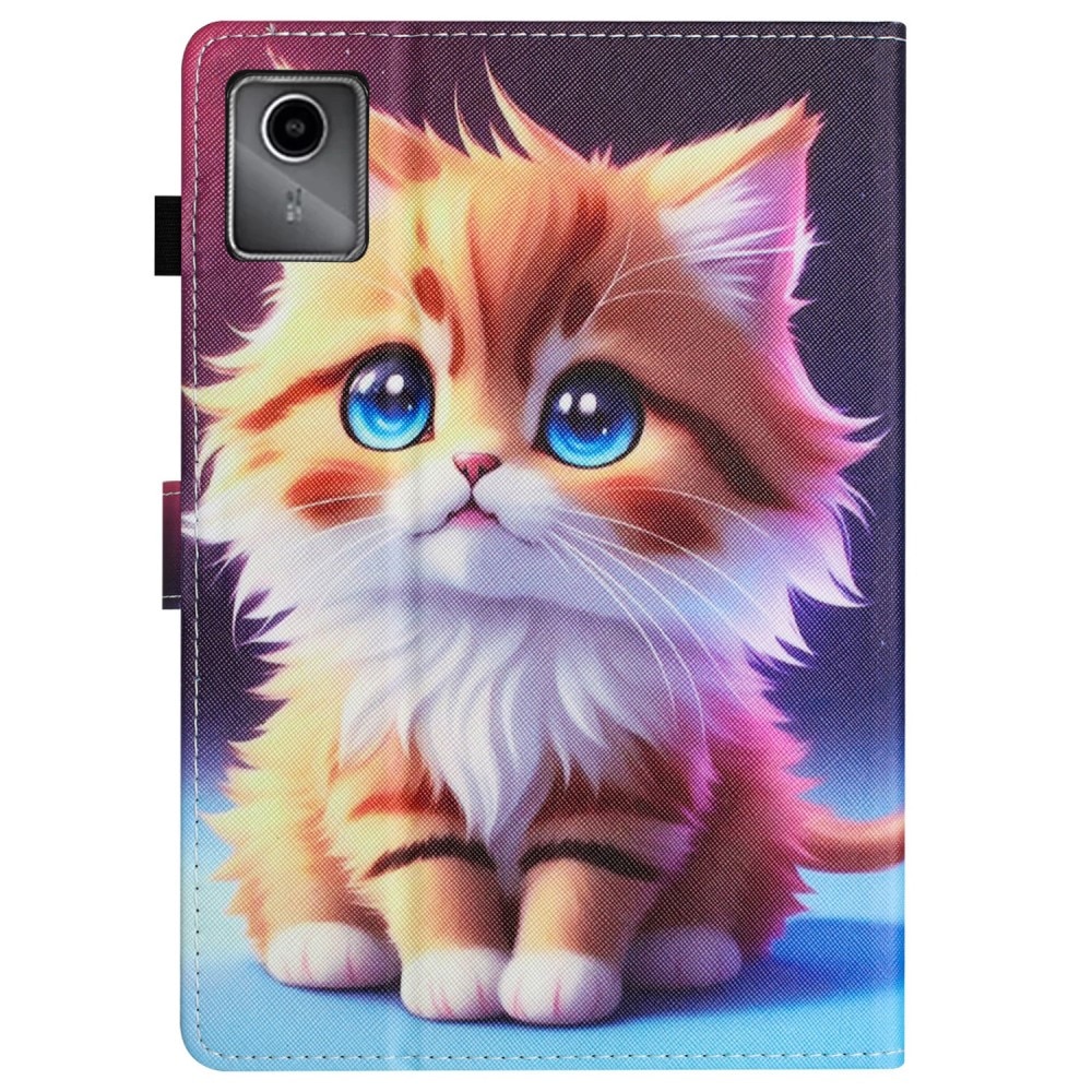 Husa tableta, XGSM, Silicon, Pentru Lenovo Tab M11, Functie stand, Design pisica, Multicolor