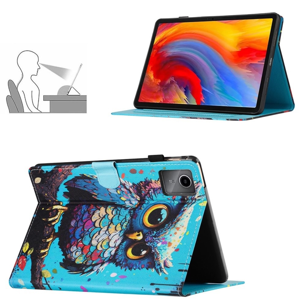 Husa tableta XGSM pentru Lenovo Tab M11, suport integrat, model bufnita