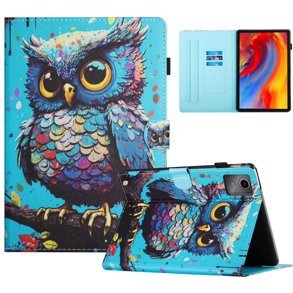 Husa tableta XGSM pentru Lenovo Tab M11, suport integrat, model bufnita
