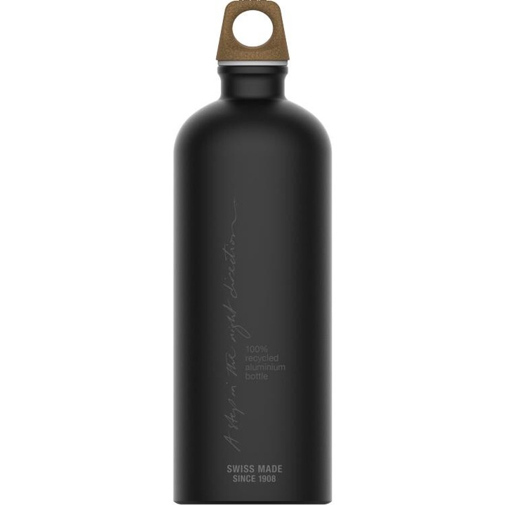 Bidon Sigg Traveller MyPlanet, ecologic, 1L, aluminiu reciclat, 25.7x8.1cm