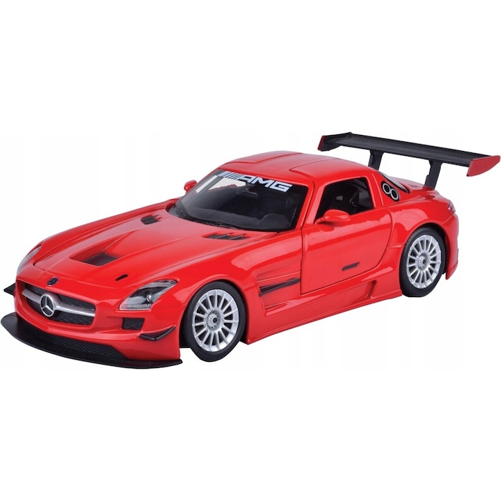 Masinuta de colectie Mercedes Benz SLS AMG GT3, Motormax, Metal, Scara 1:24, Rosu, 23x10x11cm