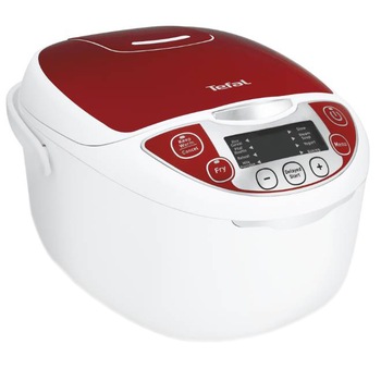 Multicooker Tefal Fuzzy Logic RK705, 600 W, 5 L, 12 Programe, Timer, Alb/Rosu Multicooker Tefal Fuzzy Logic RK705, 600 W, 5 L, 12 Programe, Timer, Alb/Rosu