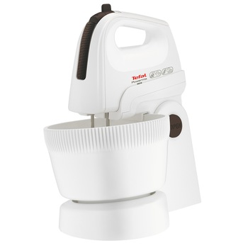 Mixer cu bol Tefal PowerMix HT615138, 500 W, 3.3 l, 5 Viteze + Turbo, Alb Mixer cu bol Tefal PowerMix HT615138, 500 W, 3.3 l, 5 Viteze + Turbo, Alb