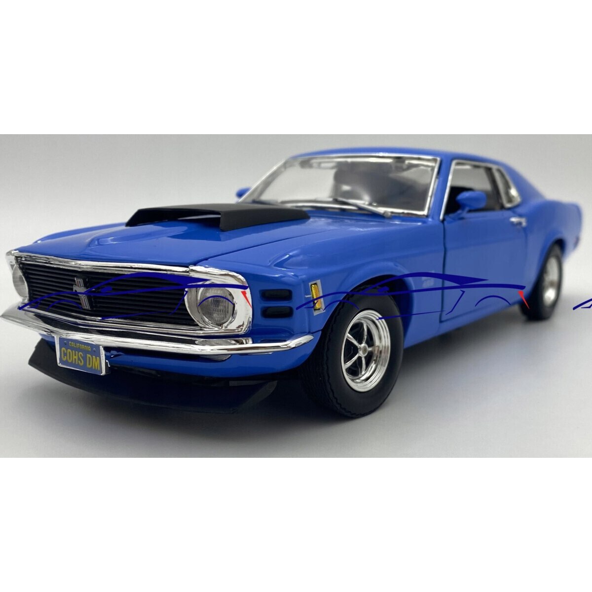 spark MINIMAX 限定版 FORD MUSTANG BOSS 429 Macheta auto, Motormax, Ford Mustang Boss 429 1970, 1/18, albastru