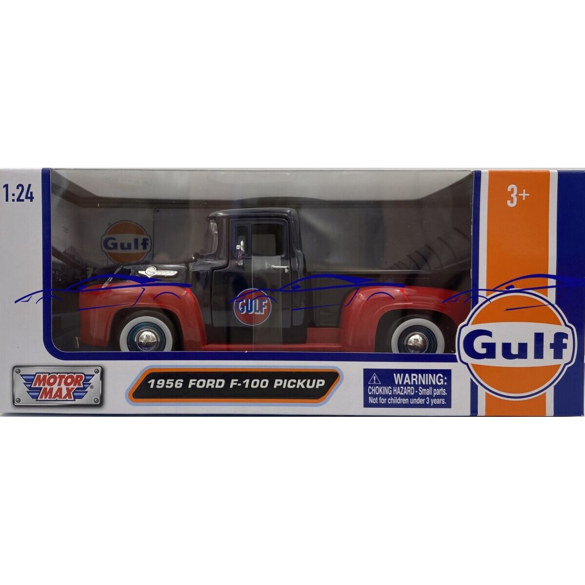 Miniature Motor Max 1/24 - Ford F-100 Pickup 1956 - Gulf - Diecast 79647
