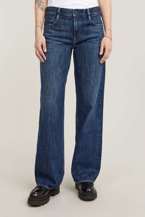 G-STAR, Mosott hatású farmernadrág szaggatott részletekkel, Kék