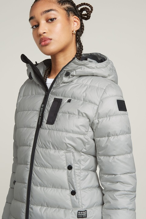 G-Star, Hosszú cipzáros télikabát, Világoskék, S