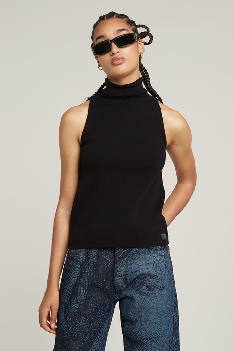 G-Star, Топ-поло от органичен памук, Черен, S