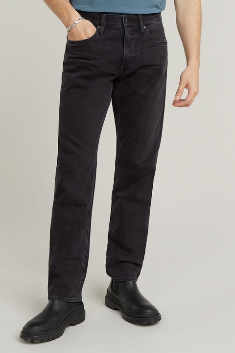 G-STAR, Blugi cu croiala dreapta Mosa, Gri antracit