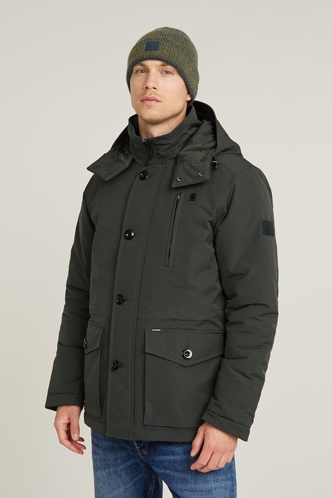 G-Star, Зимно яке с копчета, Антрацитно сиво