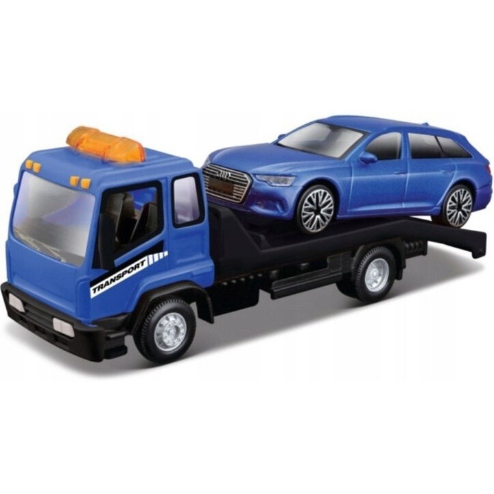 Játékautó szett, Audi A6 Avant, BBurago, méretarány 1/43, kék, 22,5x6,5x9cm