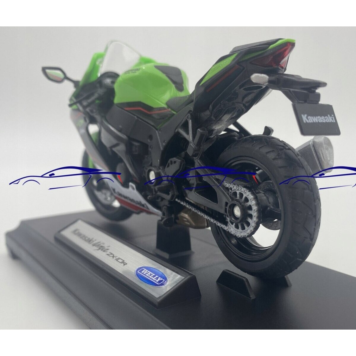 Motocicleta Miniatura Welly, Kawasaki ZX-10R 2021, Scara 1
