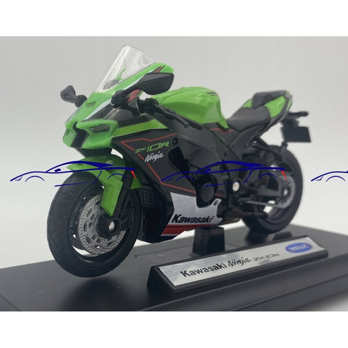 Motocicleta Miniatura Welly, Kawasaki ZX-10R 2021, Scara 1