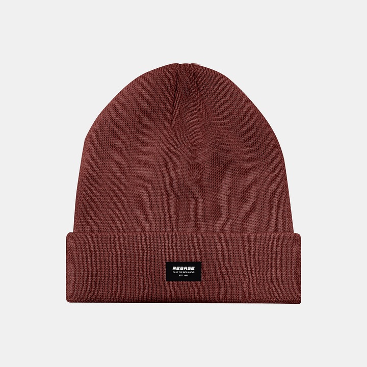 Caciula tricotata barbati REBASE, maro, One Size