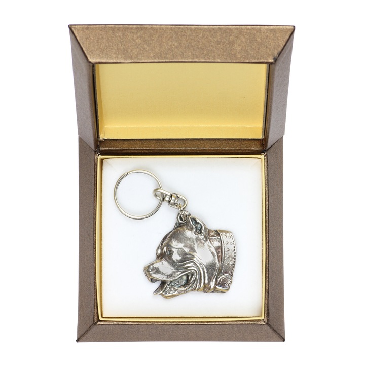 Kulcstartó Pit Bull, Art-Dog, ezüst bevonattal