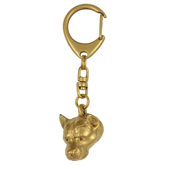 Art-Dog amerikai staffordshire terrier kulcstartó, aranyozott, díszdobozban