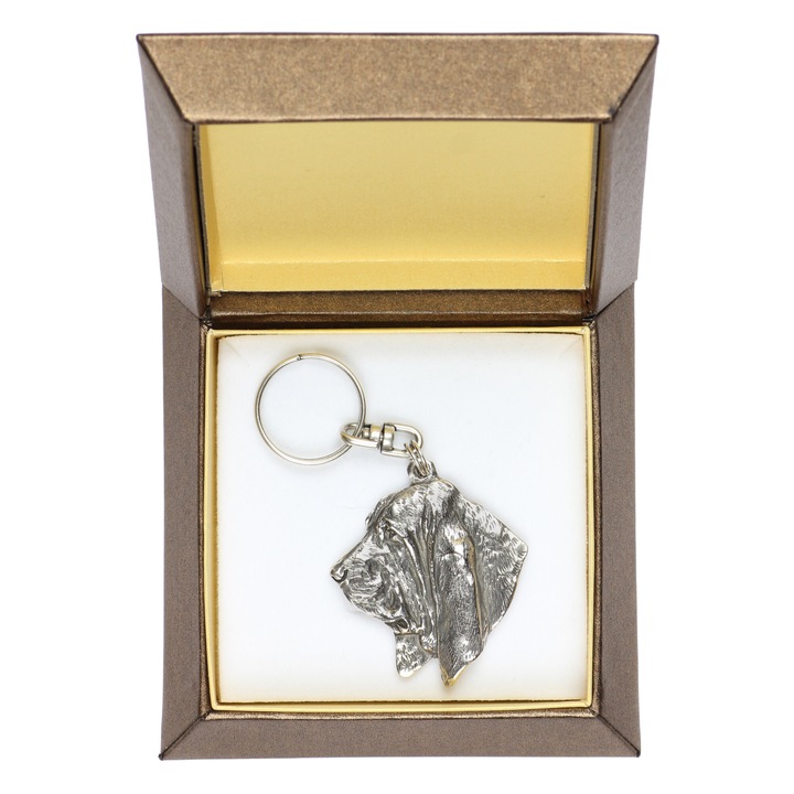 Art-Dog Basset Hound kulcstartó, ZnAl ötvözet ezüstözött
