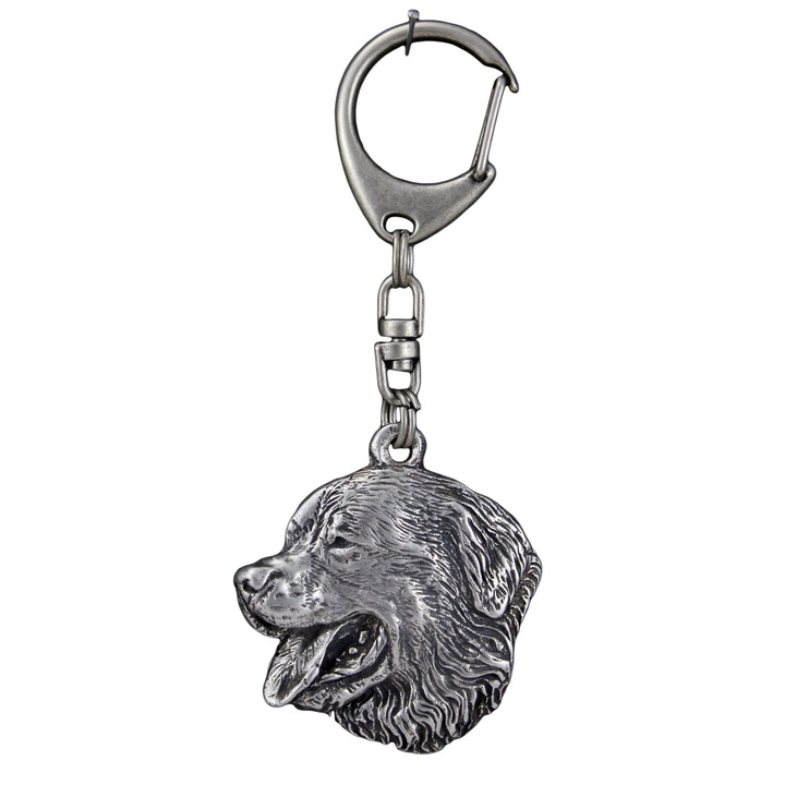 Art-Dog kulcstartó, berni hegyi kutya, ezüstözött, dekoratív