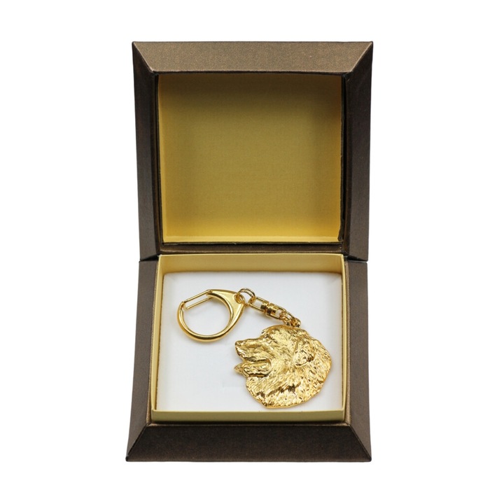 Art-Dog Berni hegyi kutya kulcstartó, aranyozott