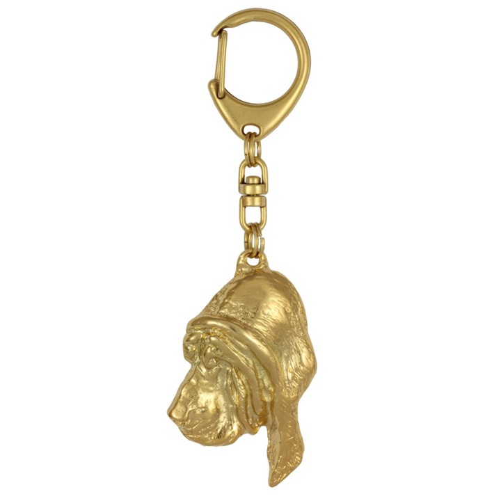 Art-Dog Bloodhound kulcstartó, aranyozott, dekoratív, arany színű