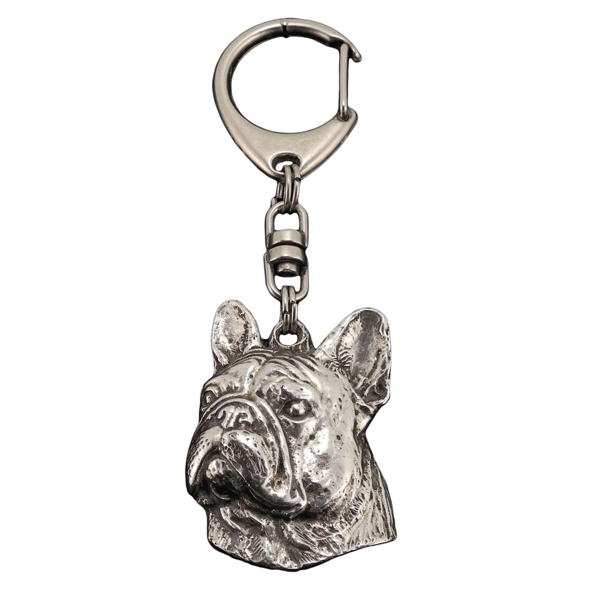 Breloc Bulldog Francez II, Art-Dog, placat cu argint - eMAG.ro